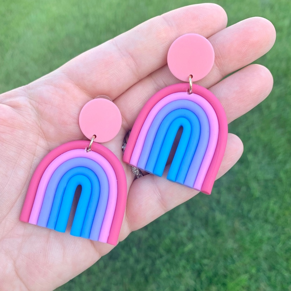 Ronnie Rainbow Earrings Pink